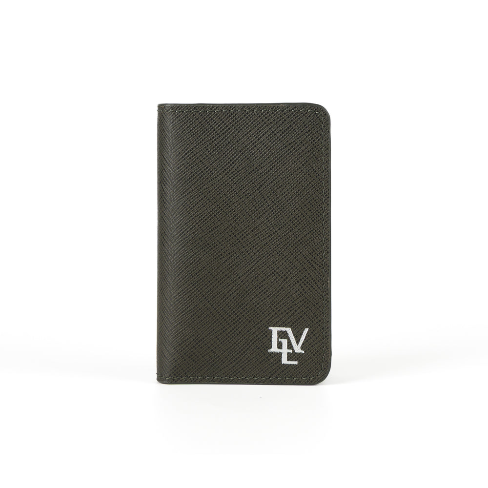 Saffiano Card Holder, Forest Green