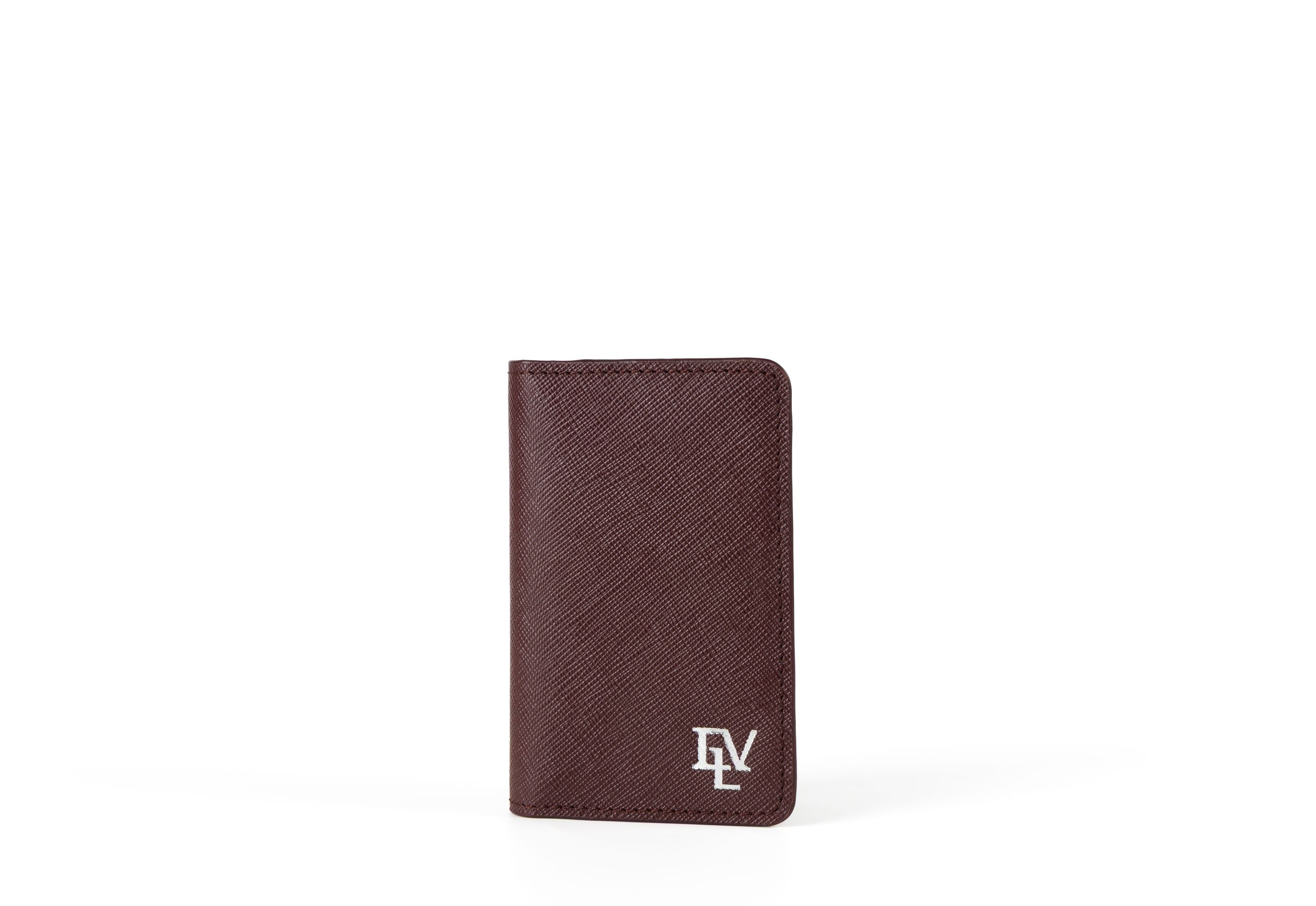 Twin Card Holder, Burgundy
