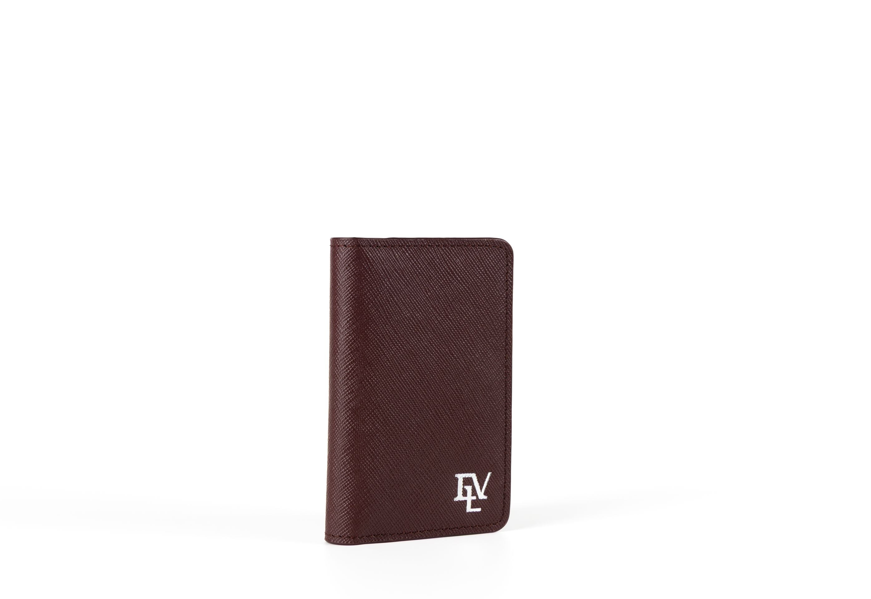 Twin Card Holder, Burgundy