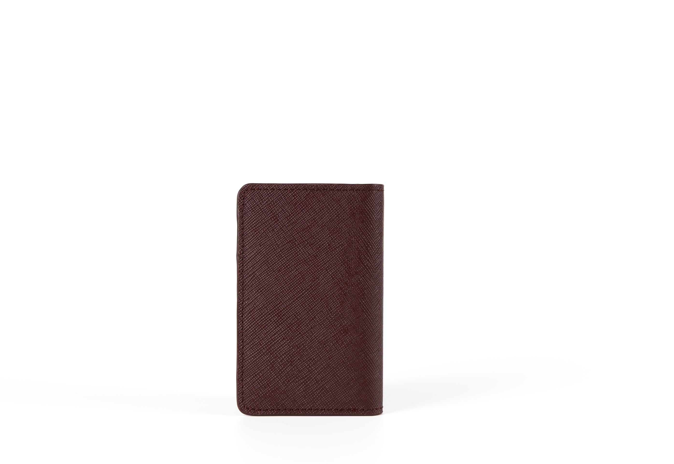 Twin Card Holder, Burgundy
