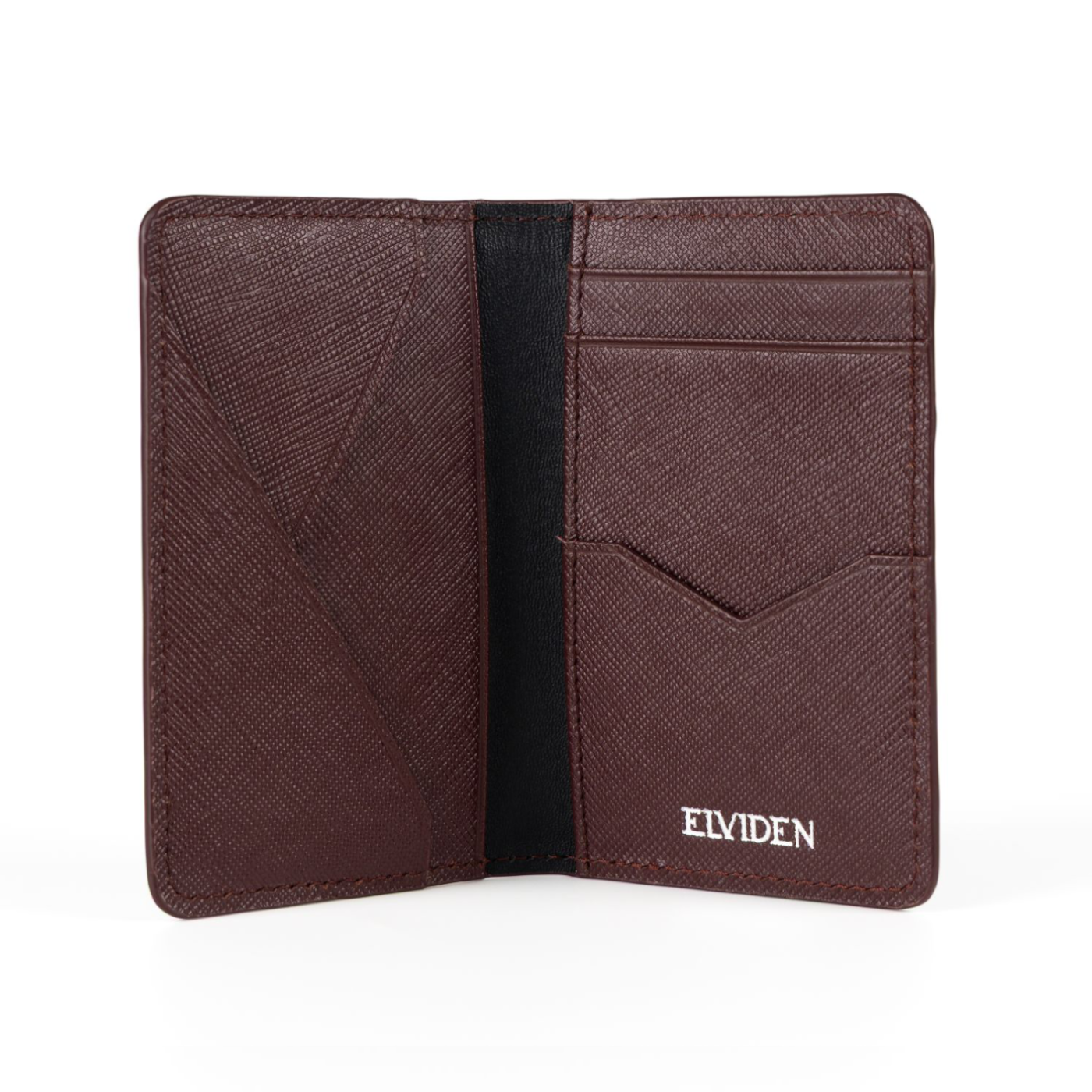 Saffiano Card Holder, Burgundy