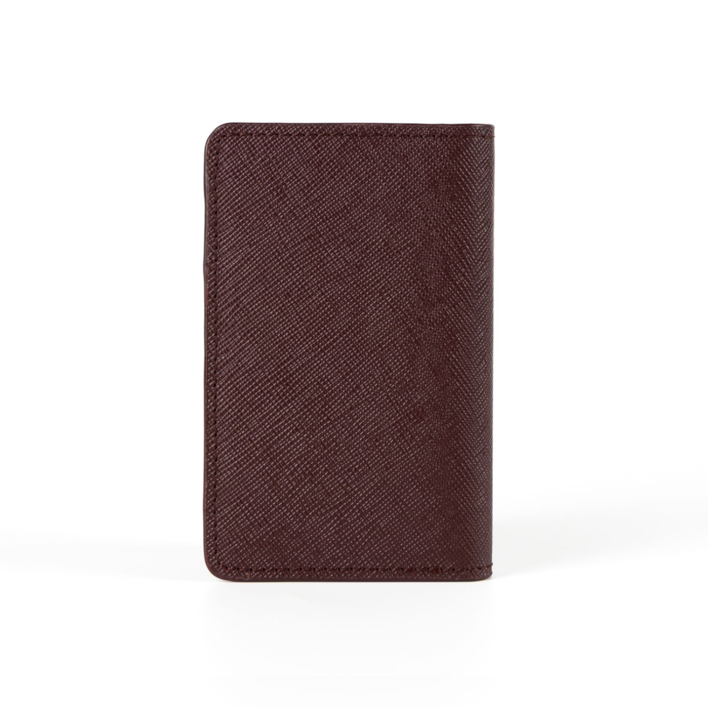 Saffiano Card Holder, Burgundy