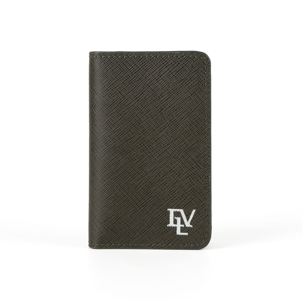 Saffiano Card Holder, Forest Green