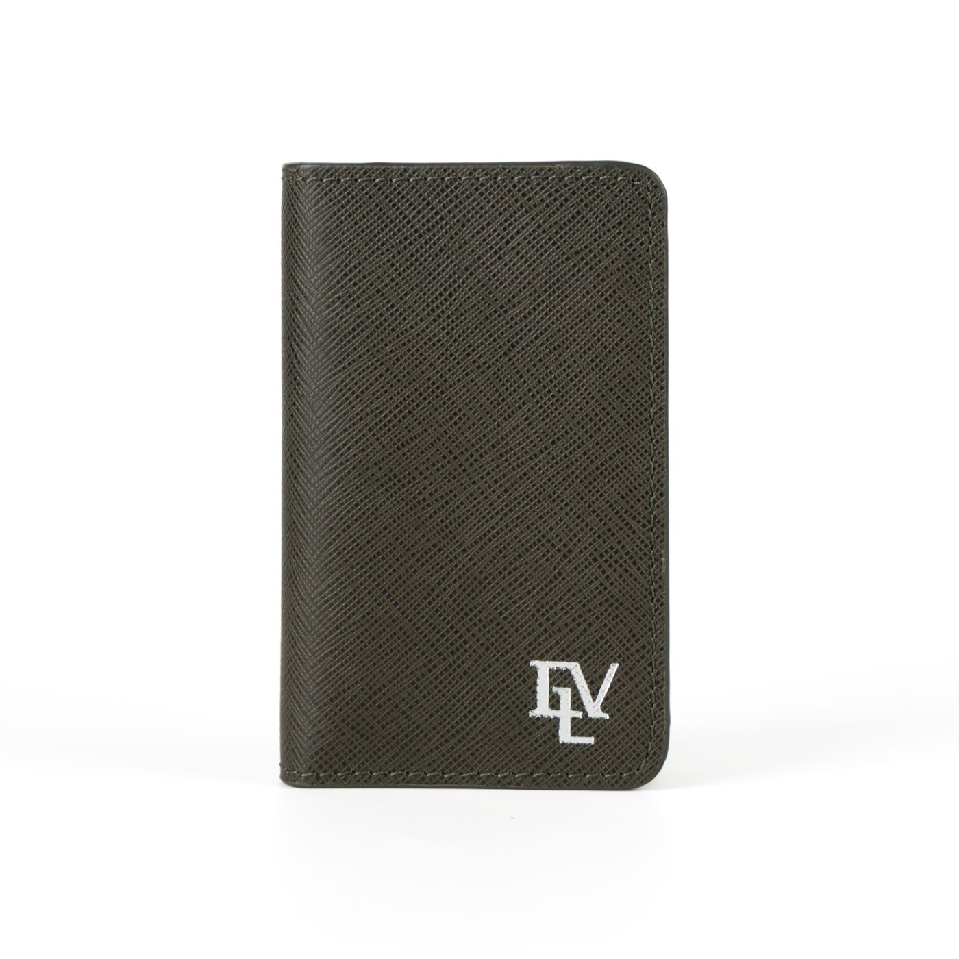 Saffiano Card Holder, Forest Green