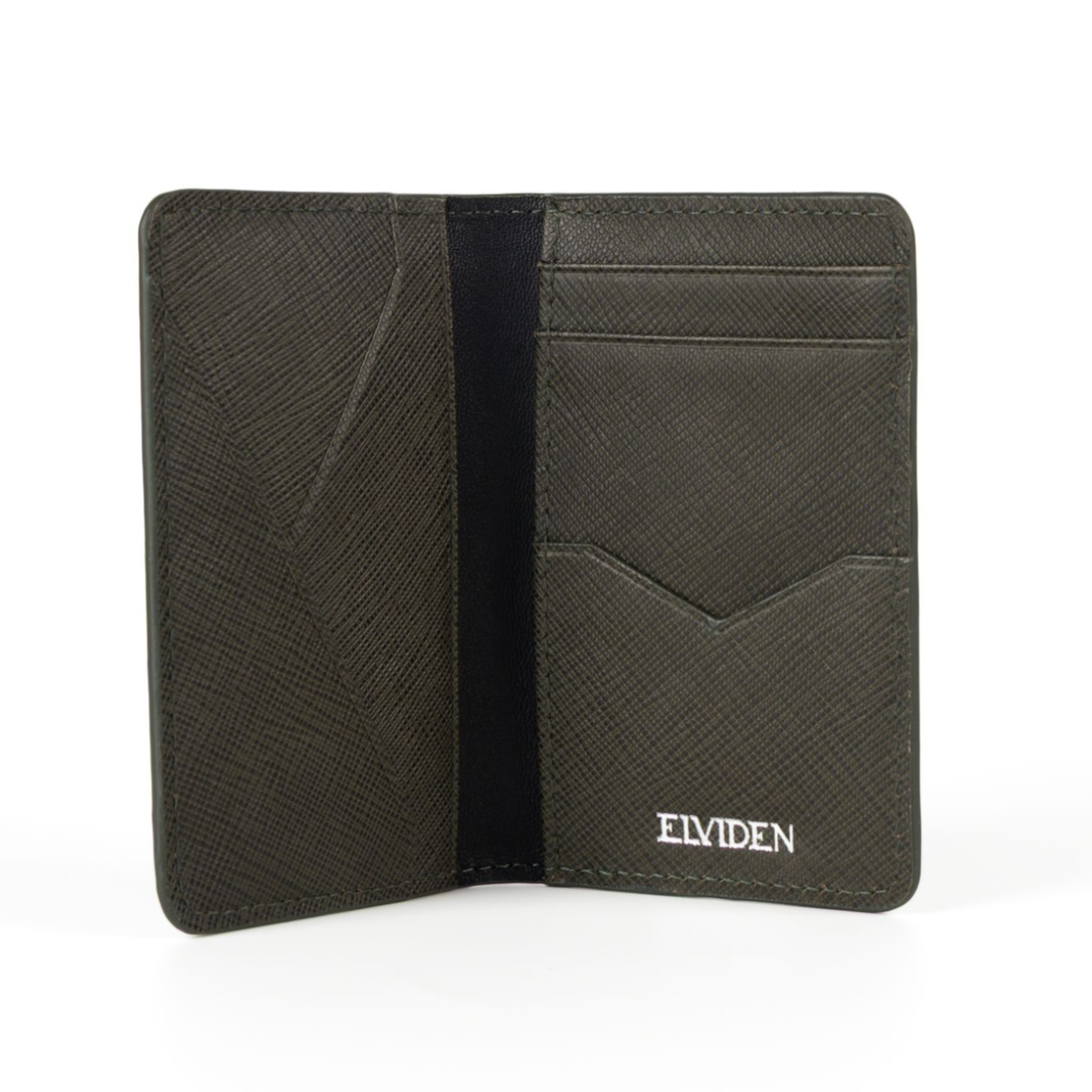 Saffiano Card Holder, Forest Green