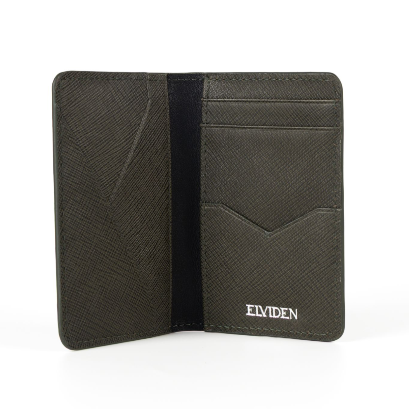 Saffiano Card Holder, Forest Green