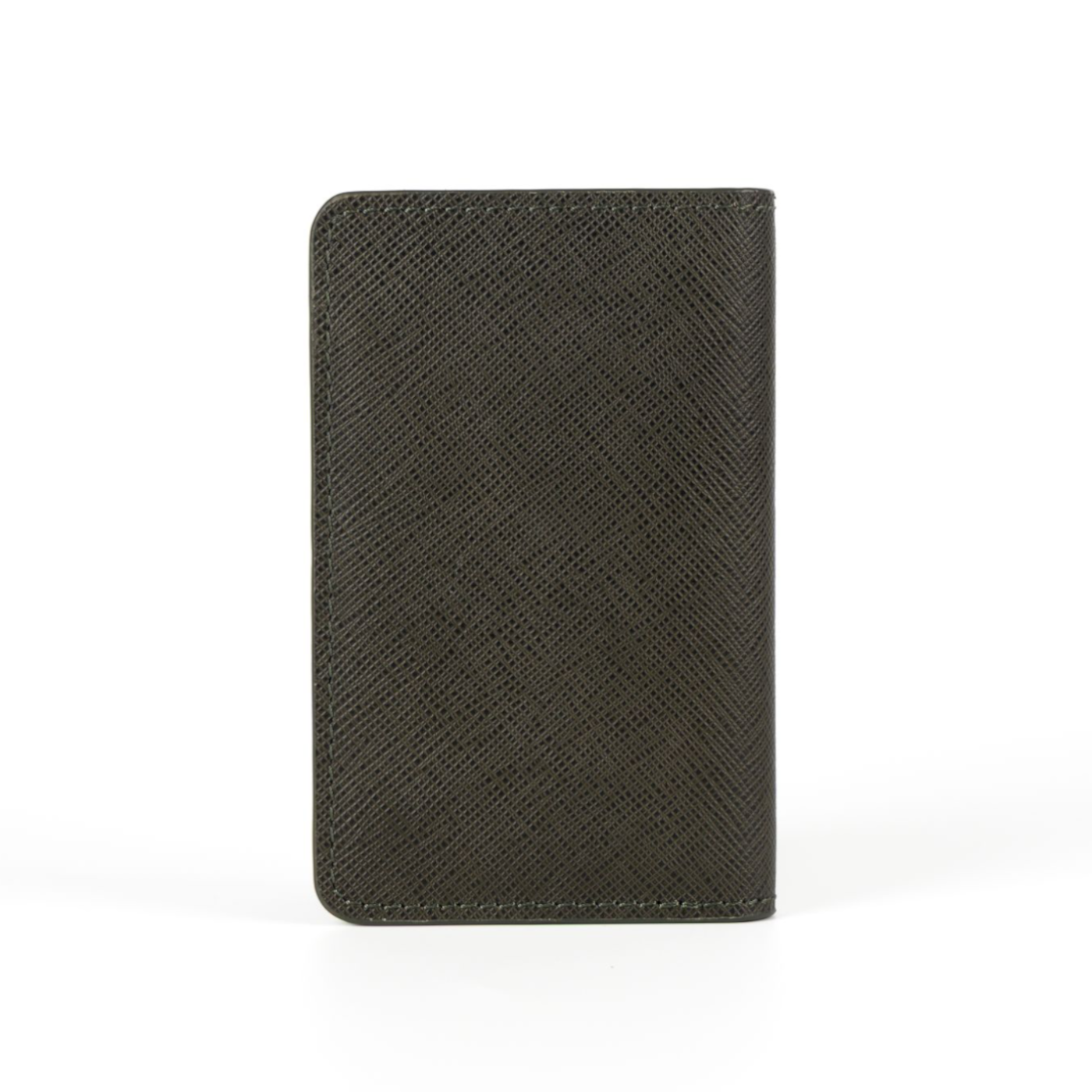 Saffiano Card Holder, Forest Green