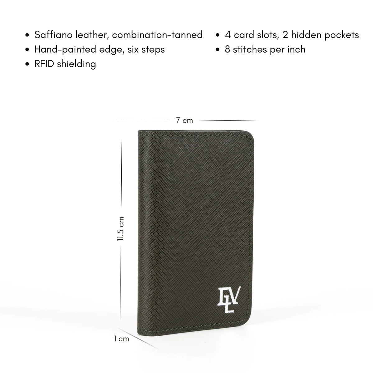 Saffiano Card Holder Forest Green product details